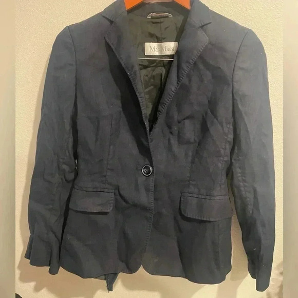 Max Mara wool blend blazer size 2 - Picture 1 of 4
